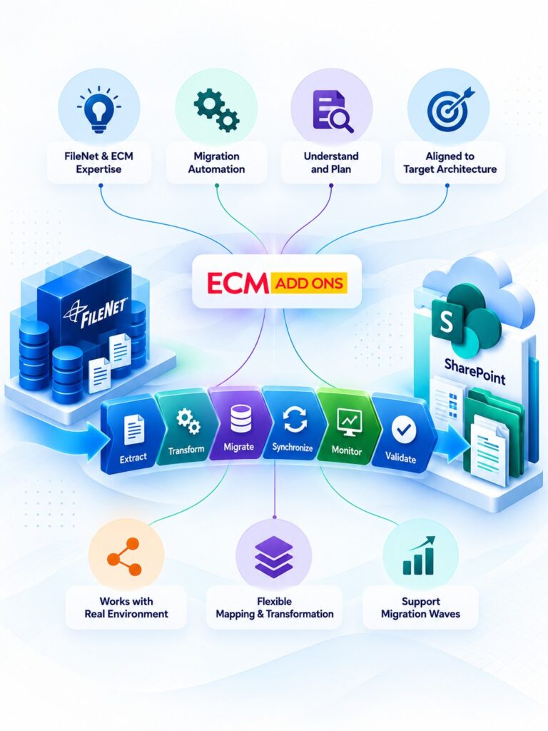 Why Choose ECM Addons for FileNet SharePoint Migration Software